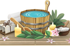 ® Pop-Up Karte Sauna - 3D