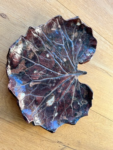 Schale deko blatt herbst braun - schale,
