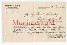Manufakturwaren Robert Thiele OBERBOBRITZSCH, FREIBERG i. Sachsen, Rechnung 1926