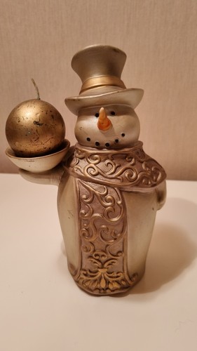 Schneemann mit kerze - schneemann, kerze,