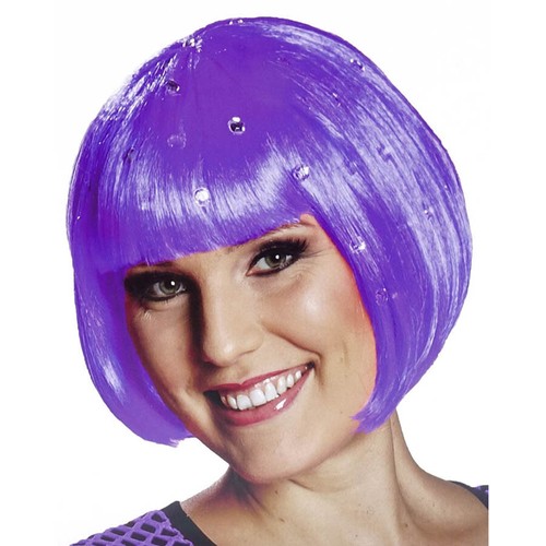 Bob damen perücke violett - bob,