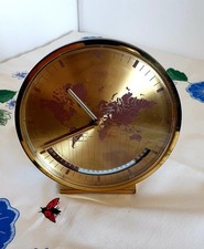 Kienzle. Weltzeit Tischuhr, Messing, 60er/70er Jahre, Quarzwerk, 14cm