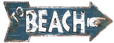 Blechschild To Beach Finger