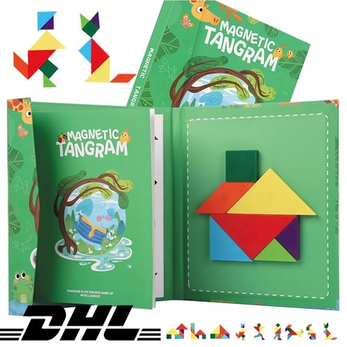 Magnetisch tangram holzpuzzle - magnetisch,