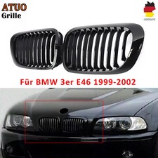 Grill Kühlergrill Nieren schwarz für BMW 3er E46 Coupe & Cabriolet 1999-2002