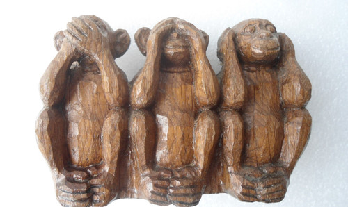 Holzfigur affen - holzfigur,