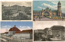 12 Ansichtskarten  Bahnhöfe Eisenbahn Bahnhof  vor 1945 Lot Konvolut Sammlung