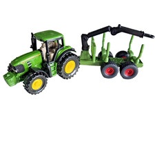 SIKU 1009 Traktor + SIKU 1645 Forstanhänger John Deere Farmer Sammler