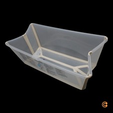 Stokke Flexi Bath Transparent Sandy Beige Babywanne Badewanne mit Stöpsel