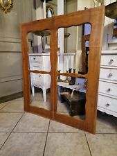 antik Fenster Sprossenfenster aus Holz von altem Schrank ca 86x103 cm