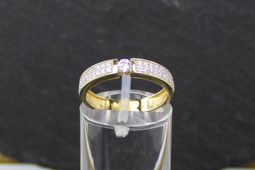 Goldring mit steinbesatz - goldring,