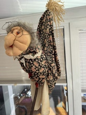 Fliegende Hexe mit Besen Halloween 65 cm Hexe Hängedeko Horror Brockenhexe