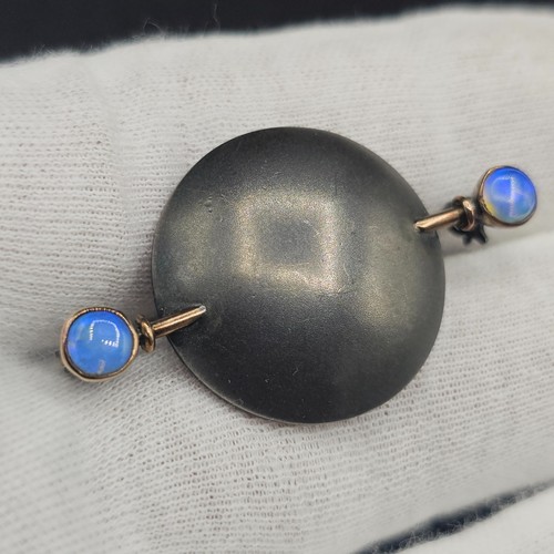Vintage opal silber - silber, brosche