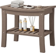 HDPE Duschbank mit Regal