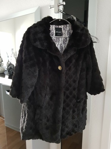 Webpelzjacke schwarz neu - schwarz, gr.m