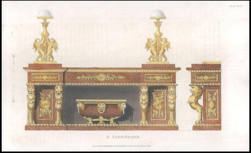 1820 antike aquatinta - um,