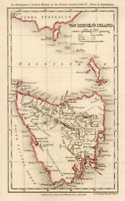 Tasmanien Original Stahlstich