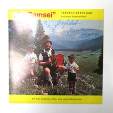 Single Schallplatte Hermann Bosch DA GAMSEI Plattler Meisterjodler signiert 1973