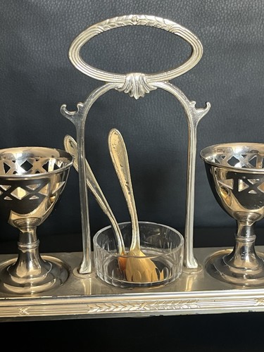 Jugendstil menage versilbert - jugendstil,