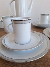 Vintage Rosenthal Studio Line Berlin Design  Baumann Porzellan Platinrand Mokka 