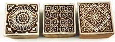 Indischer Textilstempel, Holz