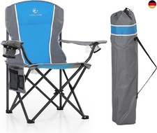 LET'S CAMP Campingstuhl Klappstuhl Faltbar Angelstuhl mit Getränkehaltern 