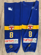 Philip Ziesche #8 Lausitzer Füchse - Game Worn Stutzen Heim 24/25 - Blau