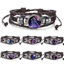 Sternzeichen Armband Leder
