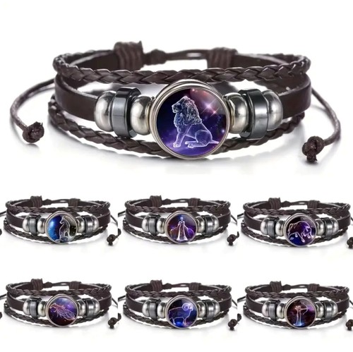 Sternzeichen armband leder - armband,
