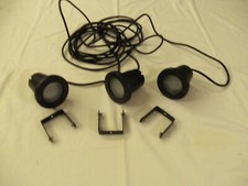 3 Unterwasser Niedervolt LED Strahler 12 V 2 Watt, schwenkbar, schwarz pulverbes