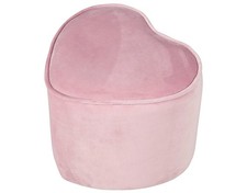 Roba Kinderhocker Kindersitzhocker Sitz Samtstoff Babyzimmer Herzform rosa