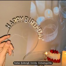 Silber Strass Happy Birthday