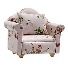 Mini Holz Sofa Sessel Puppenhaus Miniaturen Möbel Dekor im Maßstab 1:12