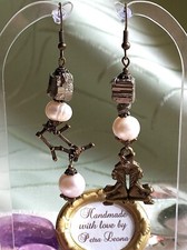 Ohrringe PYRIT echte PERLE Geburtsstein JUNI Sternzeichen Bild ZWILLINGE Schmuck