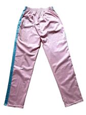 Vintage  Funky Jogginghose Damen Gr. 48/L Neon Rosa Track Pant Glanz Shiny 90er