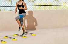 CRIVIT Outdoor Hürden Set 15 tlg Slalom 5x Stangen 10x Muldenhauben Koordination