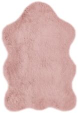 Kunstfell 50 x 80 cm Schaffell Waschbar Fellteppich Weich Fellimitat Hochflor