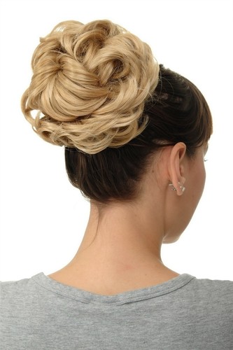 Haarteil haarrose dutt buschig - haarrose,