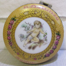 Porzellandose Berlin Engel Rosen Zierdose Schmuckdose Sammlerdose Pillendose 9cm