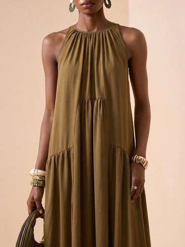 Langes damenkleid mit - langes,