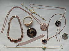 Vintage edle Sammlung schöner Modeschmuck  Ketten Armband Anhänger Uhr