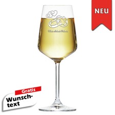 Weißweinglas mit Gravur
