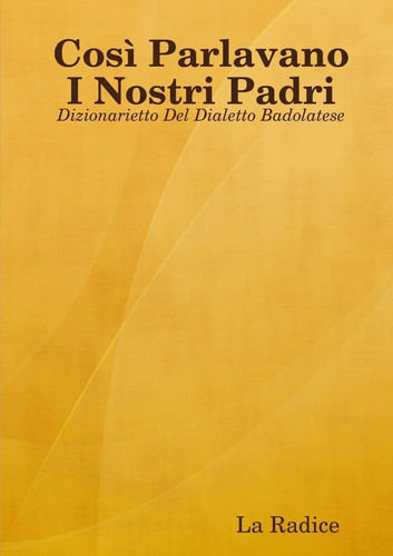Così parlavano nostri padri - i,