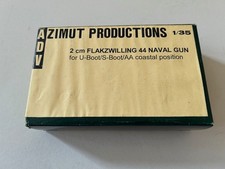 ADV Azimut 2cm Flakzwilling 44 Naval Gun + Crew Resin 1:35 Rarität