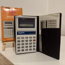 SHARP Elsi Mate EL-325 Solar Taschenrechner mit OVP + Anleitung, Vintage