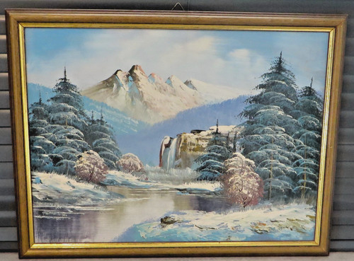 ölgemälde alpen berge - alpen,