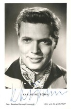 KARLHEINZ BÖHM Original Autogramm signierte Postkarte 50er Jahre