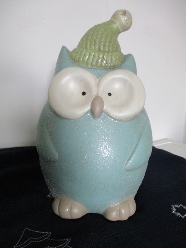 Dekofigur eule garten keramik - dekofigur,