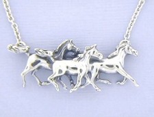 Art Nouveau Necklace Horses