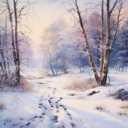 Deko bild wald schnee winter - schnee,